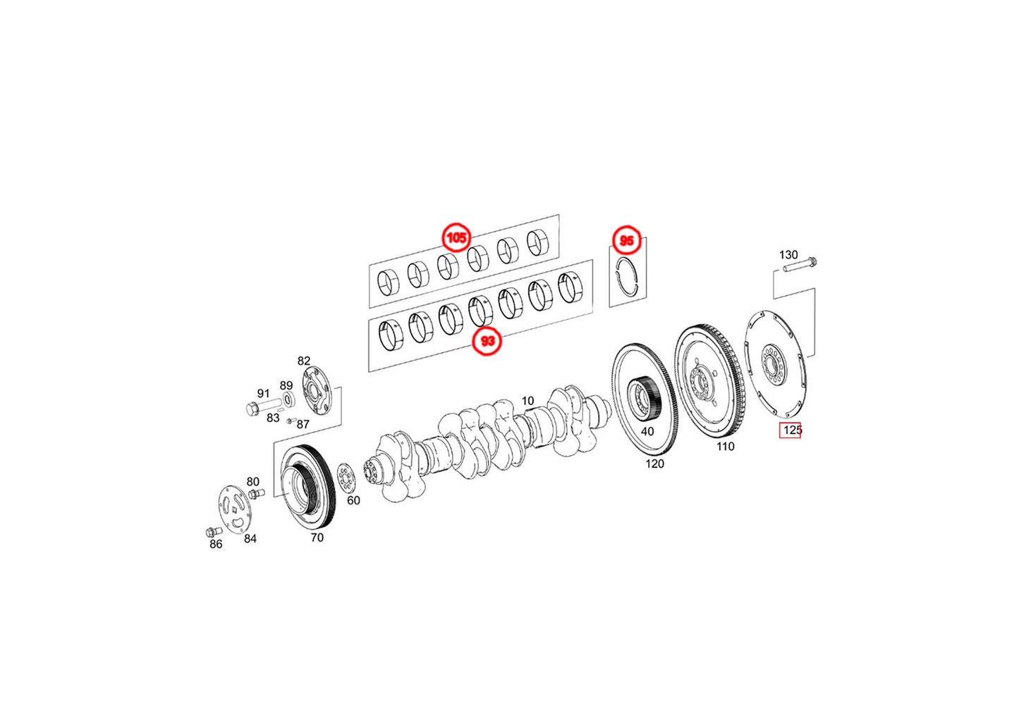 Low Bearing Kit STD DD15 ( A4720300740 )