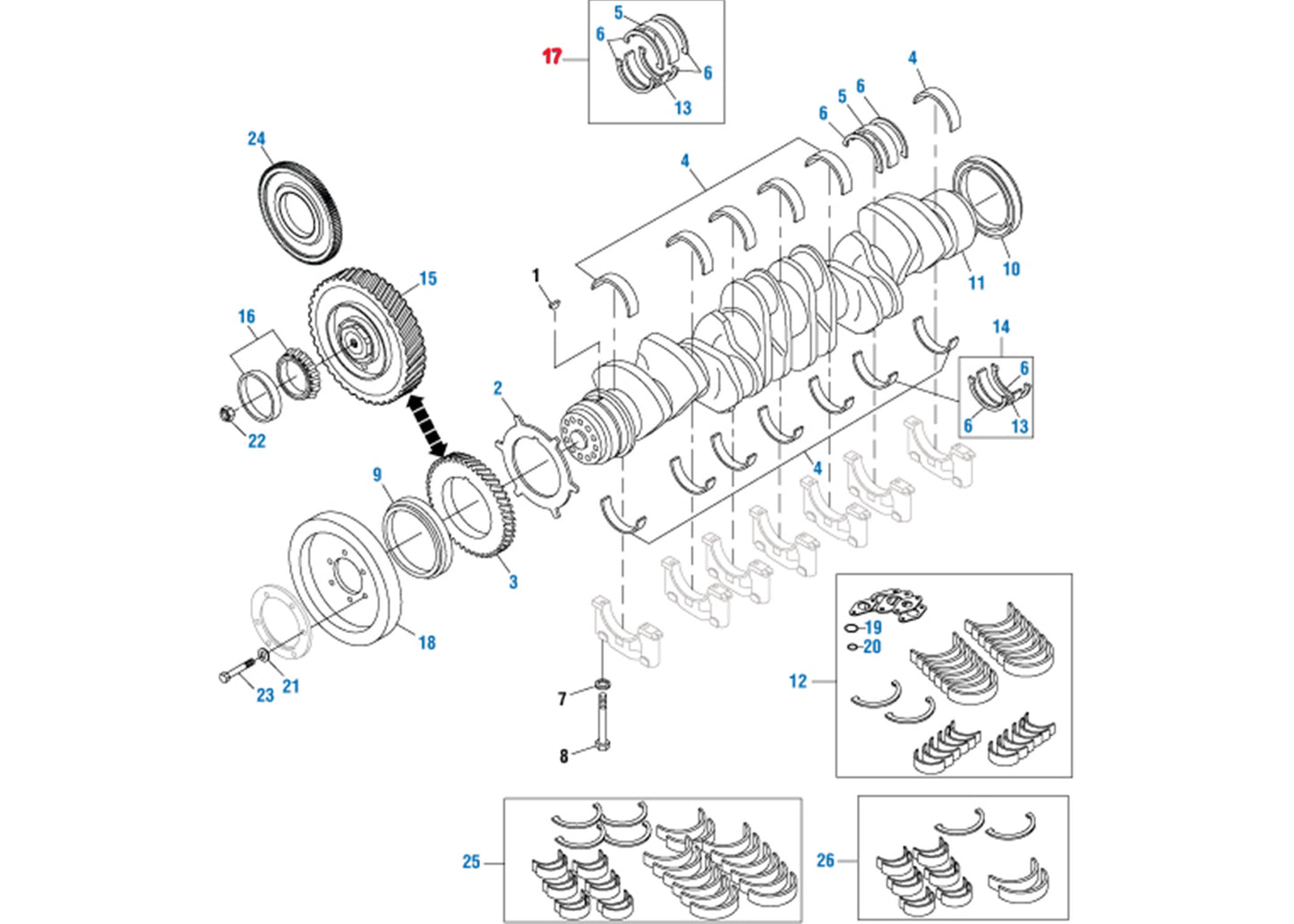 Thrust Washer Kit S60 14L ( 23535010 )