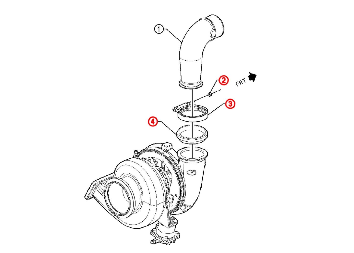 Turbo Outlet Seal & Clamp Kit S60 12.7L