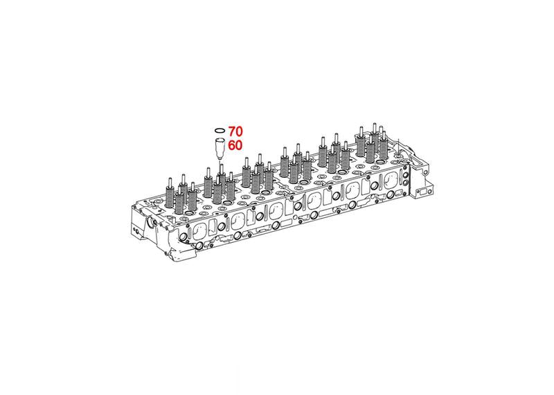 Injector Tube Sleeve (Steel) W/ O-Ring DD15 Six Pack ( A4720780273 )