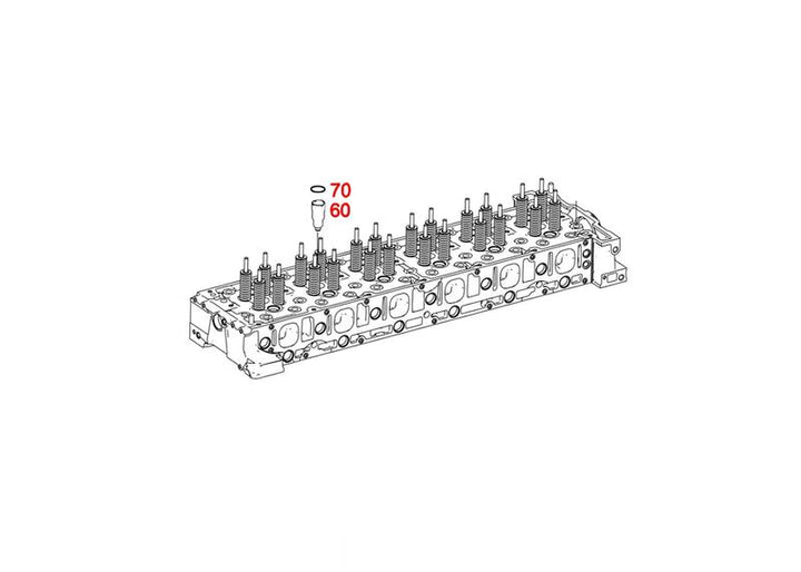 Injector Tube Sleeve (Steel) W/ O-Ring DD15 Six Pack ( A4720780273 )