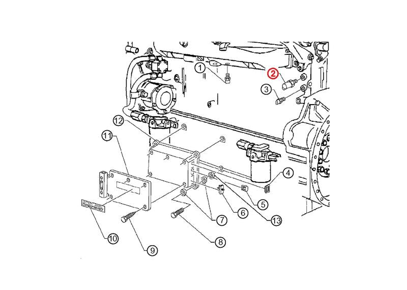Engine Oil Pressure Sensor with Lock patch S50 & S60 12.7L (23511176, 23532797)