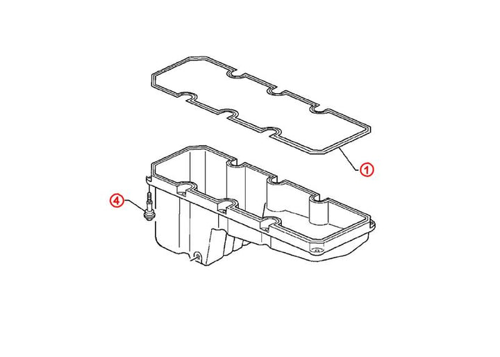 Oil Pan Isolator with Gasket 14L ( 23522281 )