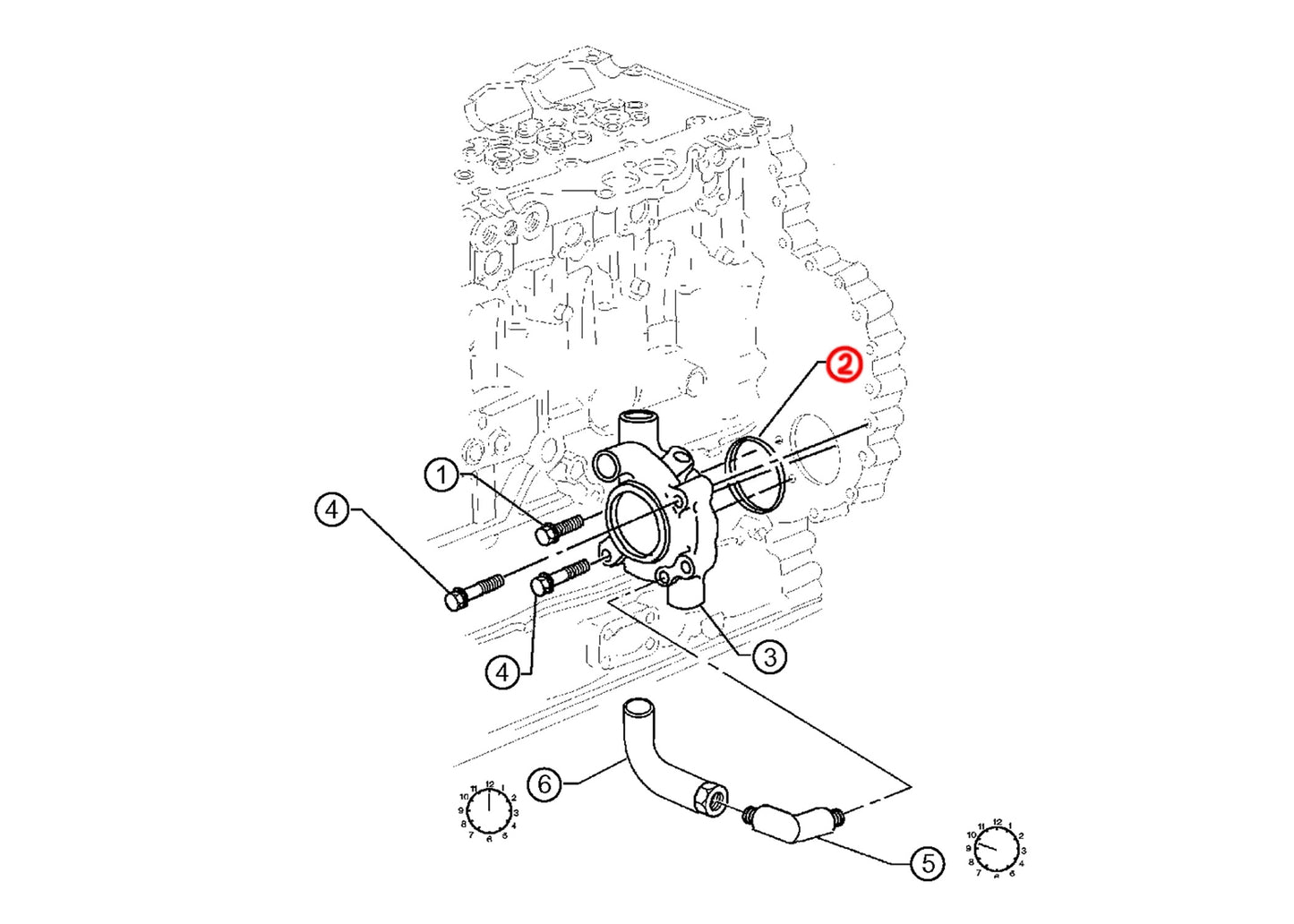 Seal O Ring Water Pump S60