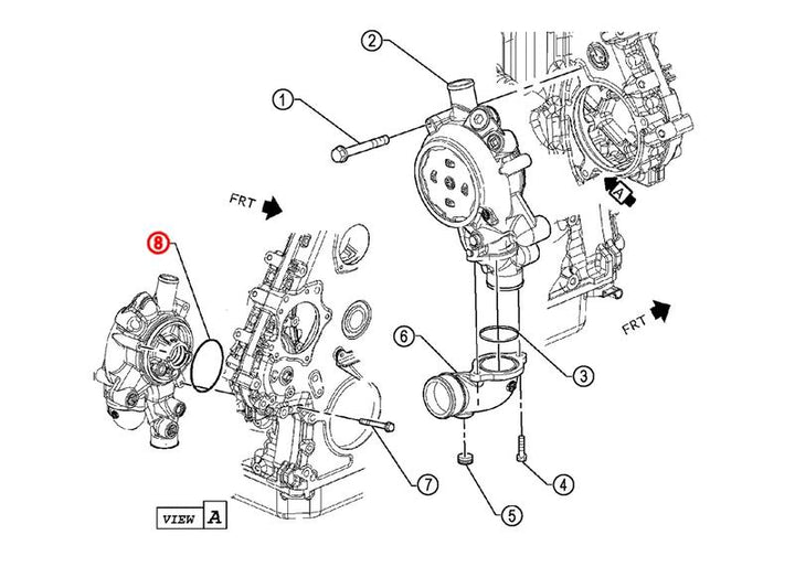 O-Ring Water Pump Mounting S60 14L