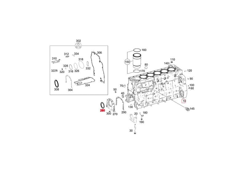 Seal, Crankshaft Rear DD15 ( A0159974946 )