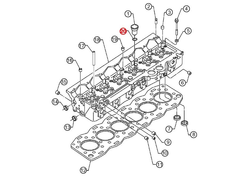 Injector Cup O-Ring S60 14L Set of 6 ( 23533147 )