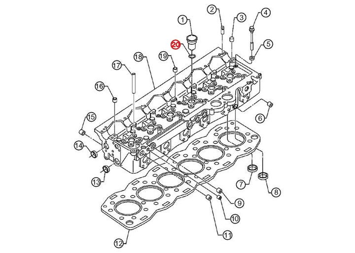 Injector Cup O-Ring S60 14L Set of 6 ( 23533147 )