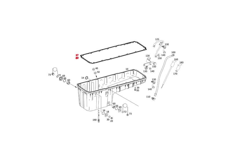Oil Pan Gasket DD15 ( A4720140322 )