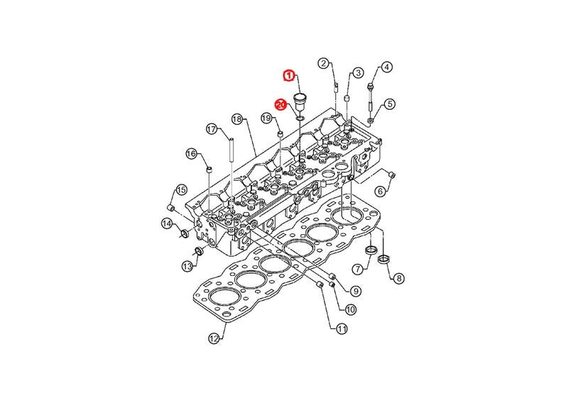 Injector Tube Sleeve (Steel) W/ O-Ring S60 14.8L Set of 6 ( 23538829 )