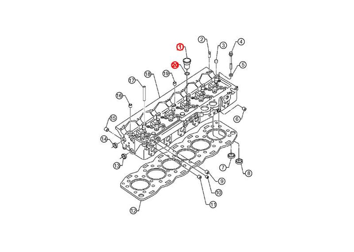 Injector Tube Sleeve (Steel) W/ O-Ring S60 14.8L Set of 6 ( 23538829 )