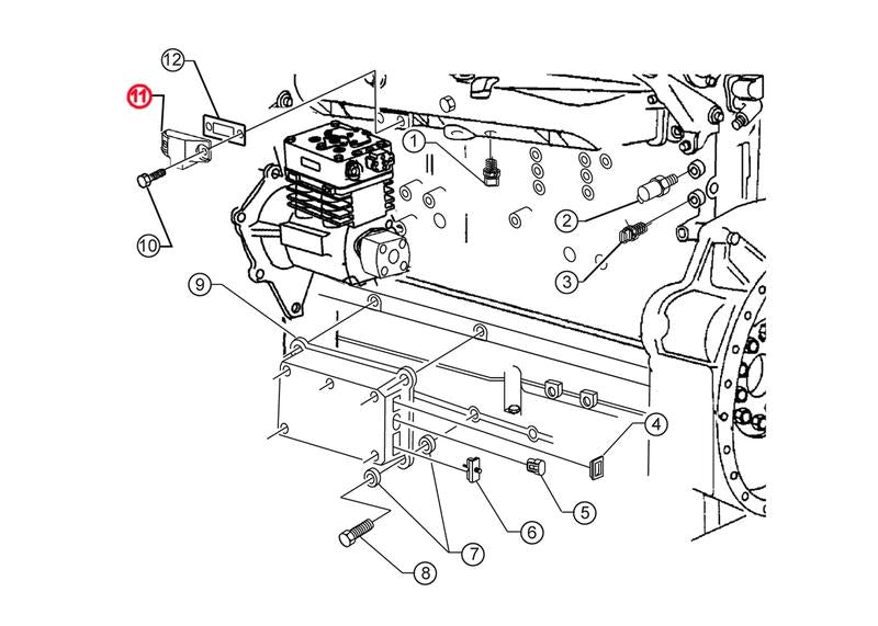 Engine Intake Manifold Boost Pressure Sensor Detroit Diesel S60 12.7L (Non EGR)
