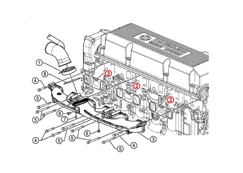 Gasket Intake Manifold S60 Set of 3 (23531110)