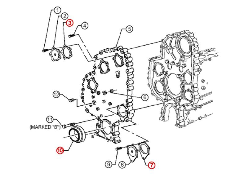Complete Front Cover Gasket & Seal Kit for Detroit Diesel S60 12.7L
