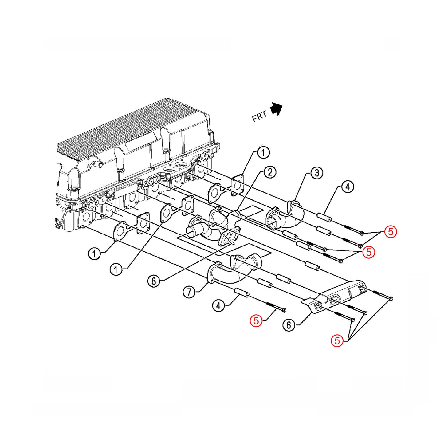 Bolt Exhaust Manifold S60 (Set of 12)