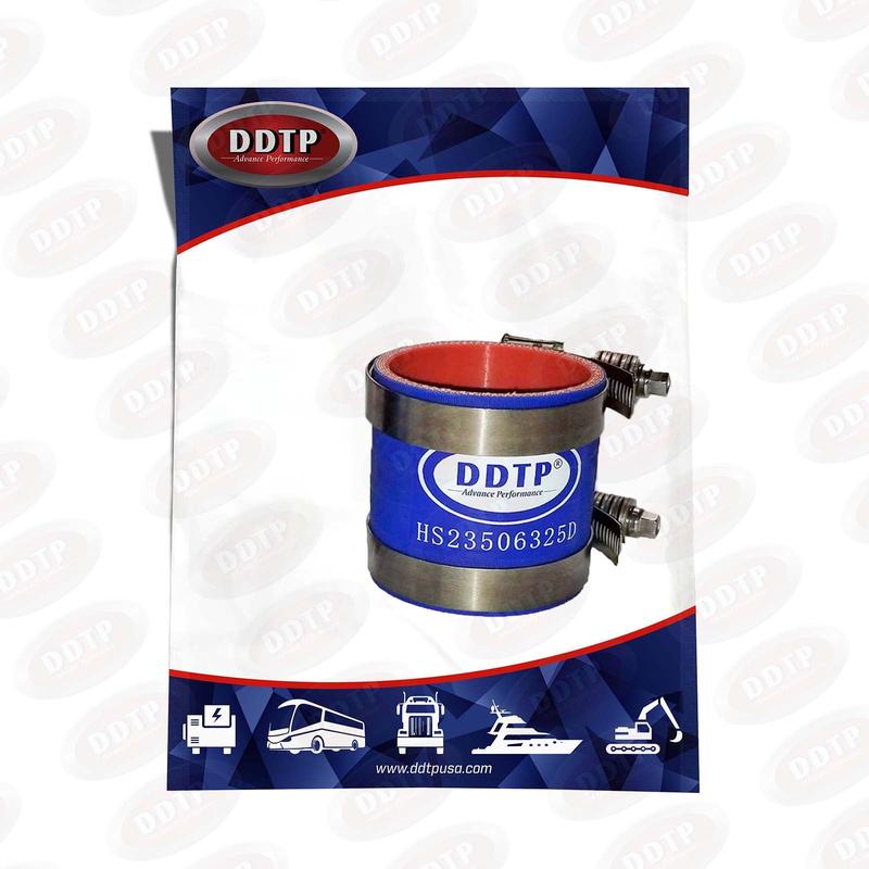 Silicone Coolant Hose 2.75"X3" With Constant Torque Clamps for Detroit Diesel Series 60 Water Pump to Oil Cooler (23506325)