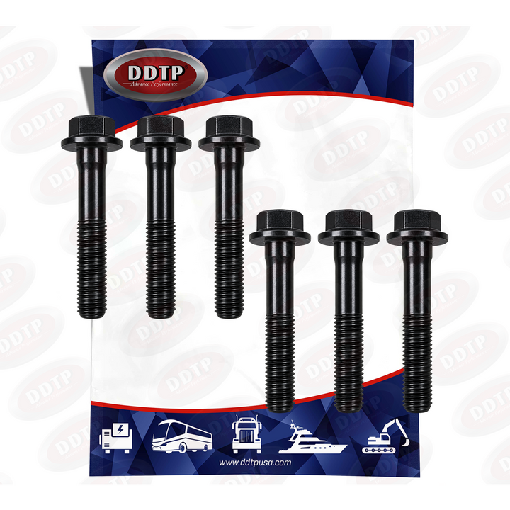 Kit de sellos y pernos de inyector para motor Detroit Diesel Serie 60, 12,7 L, paquete de seis (08929393)