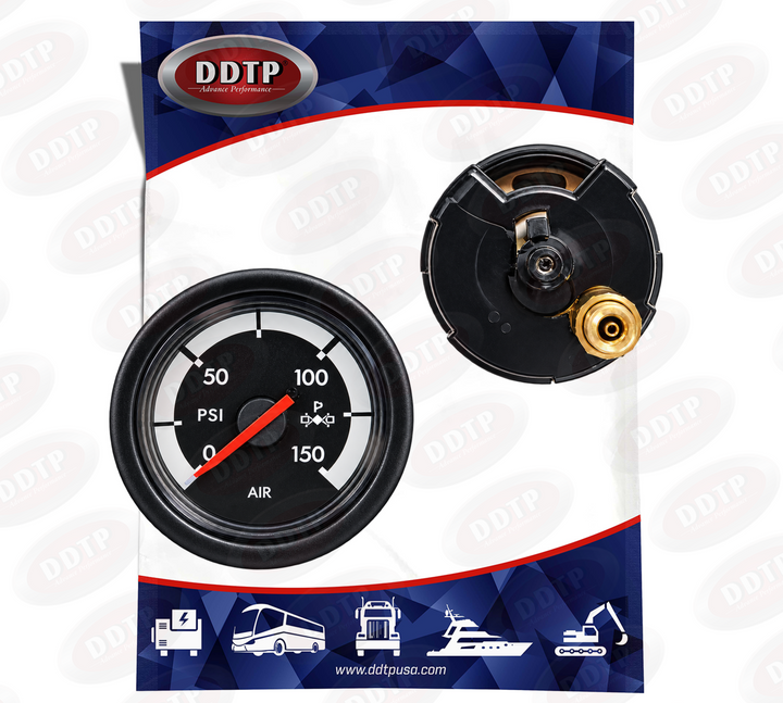 Gauge Air Pressure Secondary DR PSI Black Freightliner Century, Columbia & Coronado