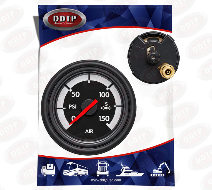 Gauge Air Pressure Primary DR PSI Chrome Freightliner Century, Columbia & M2