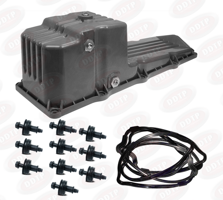 Oil Pan Assembly Kit S60 (New HD Plastic Oil Pan W/ Plugs, Isolator Bolts Asm & Gasket)