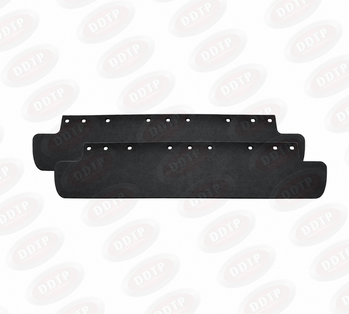 Quarter Fender Top Flap Angled Poly Black Set of 2