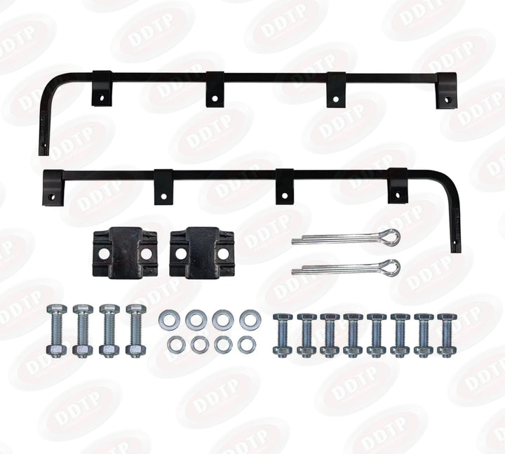 Straight Heavy Duty Mud Flap Hanger Universal Square Bar 29.75" Kit w/ Hardware (Set of 2)