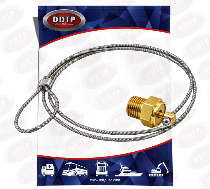 Low-Profile Drain Air Valve 1/4" NPT with 48" Cable
