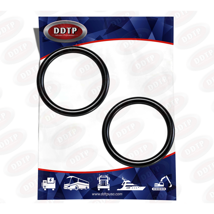 Set of 2 Oil Pan Drain Plug & Thermostat Housing Seal Cummins ISX15