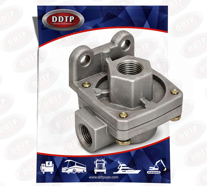 QR-1 Style Quick Release Valve Supply 1/2", Delivery 3/8", Exhaust 3/8"Air Brake