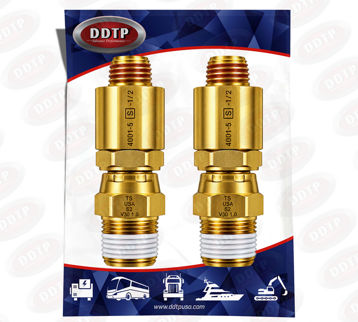 Quick-Fix Rubber Air Brake Line Hose End Repair Kit 1/2" X 3/8" Set of 2