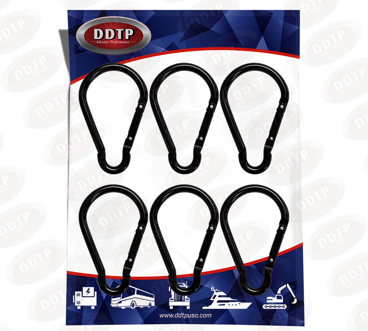Metal loop Spring-loaded Air Hose and   Hardware Support Carabiner 3 1/2" X 2" (set of 6)