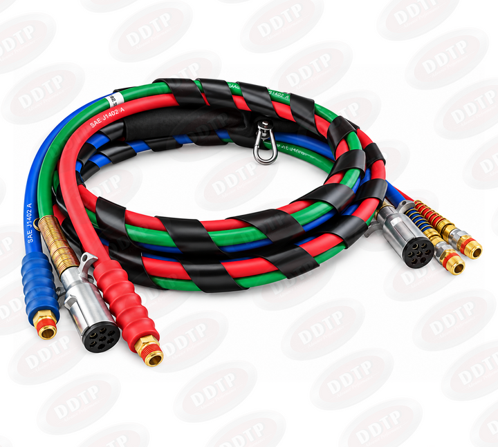 Envoltura 3 en 1, 12', agarre de nailon Dura Grip, ABS, zinc, recta, manguera negra (451097D)