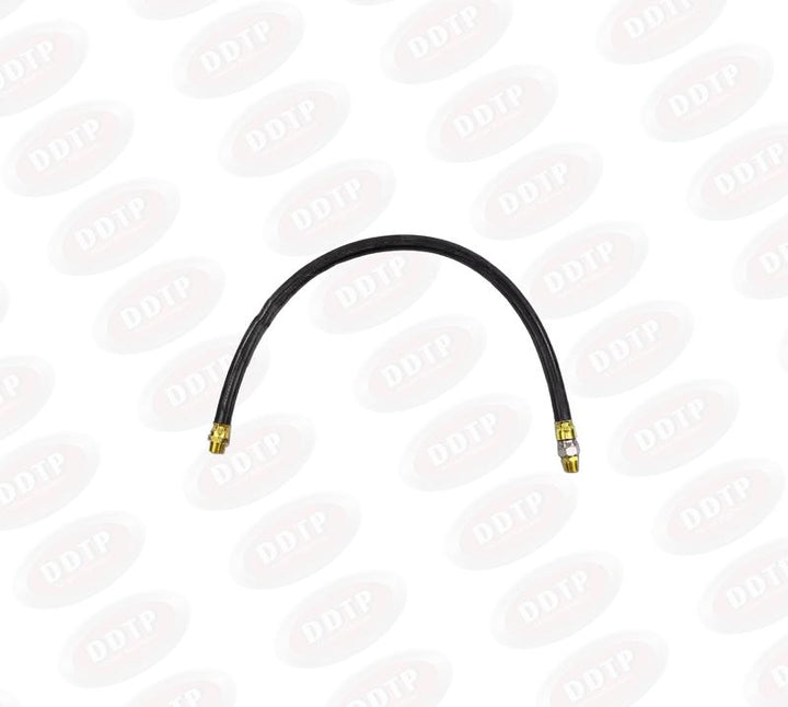 1/2" ID x 26" Air Brake Hose Assembly, 3/8" Male Fixed x 3/8" Male Rigid Swivel, Black (452126)