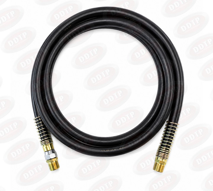 12FT Black Jumper Hose 3/8” With 1/2" Fittings, No Handle
