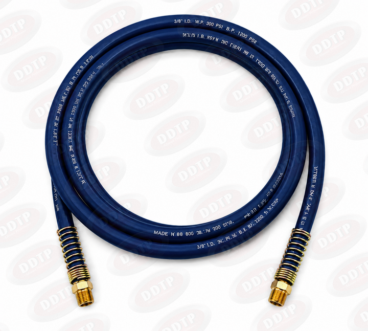15FT Blue Jumper Hose 3/8” With 1/2" Fittings, No Handle