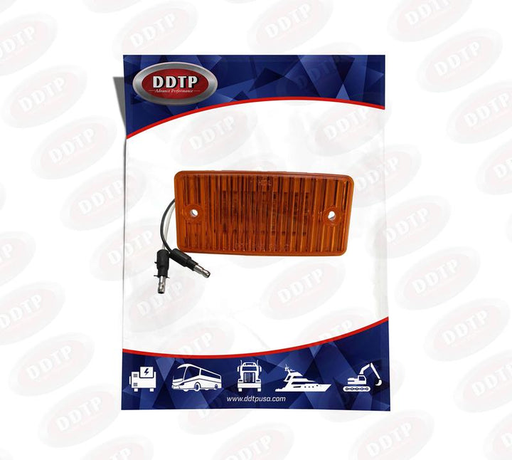 Amber LED Rectangular Flush Mount Cab Marker Light(Hardwire)(Freightliner)