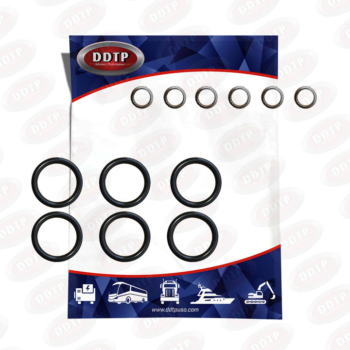 Injector Graphite and Seal Ring Lower for Detroit Diesel Engine Series 60 12.7L (Six Pack)