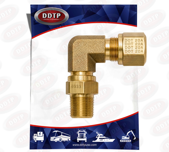 90° Swivel Fitting Adapter Male 1/2" OD x 3/8" NPT