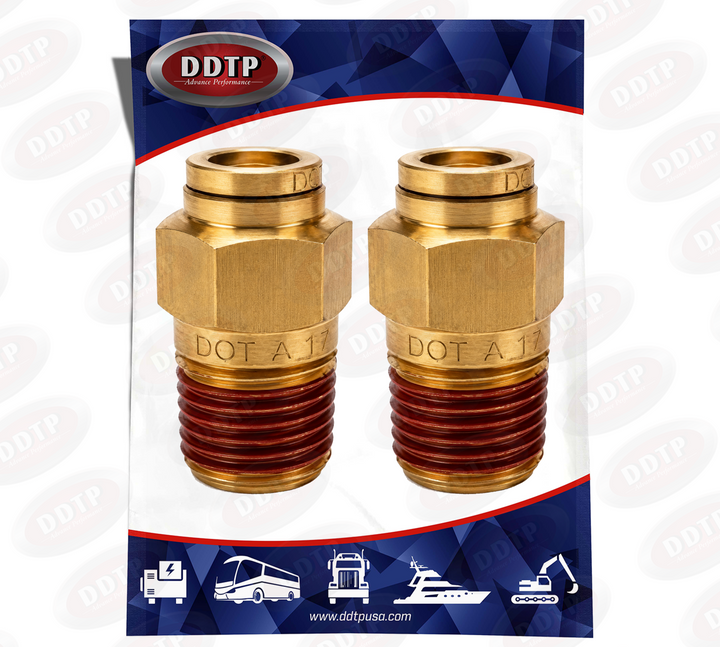 Conector macho de 1/4" de diámetro exterior x 1/4" NPT (juego de 2)