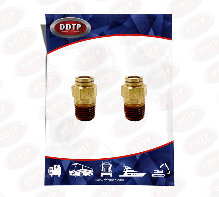 Male Connector 1/4" OD x 1/4" NPT (Set of 2)