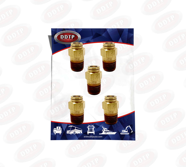 Male Connector 1/4" OD x 3/8" NPT (Set of 5)