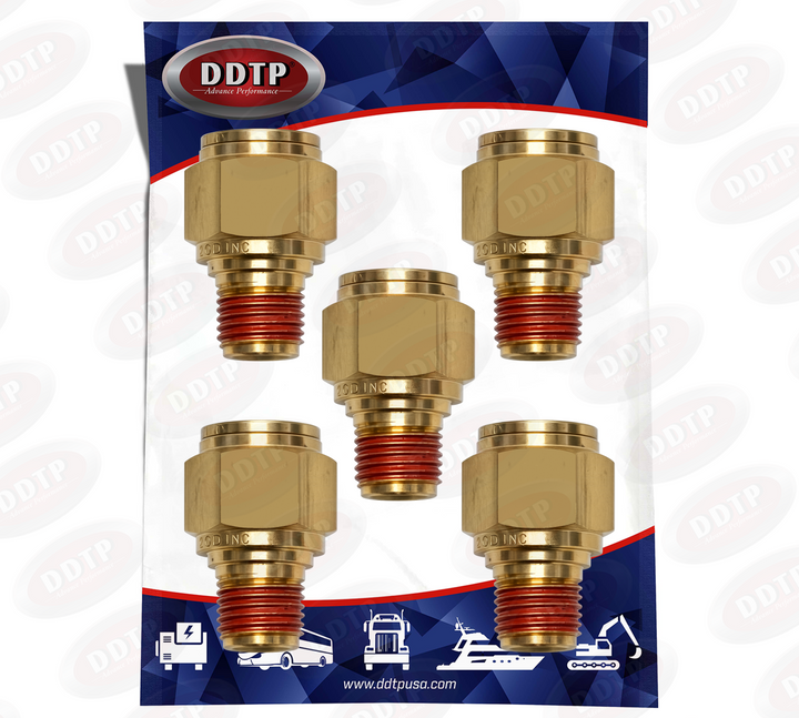 Conector macho de 1/2" de diámetro exterior x 1/4" NPT (juego de 5)