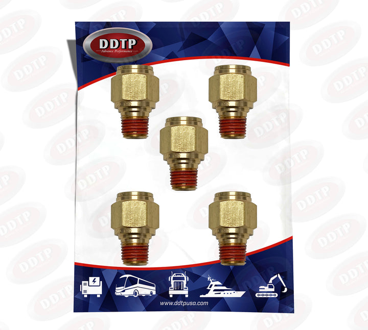 Male Connector 1/2" OD x 3/8" NPT (Set of 5)