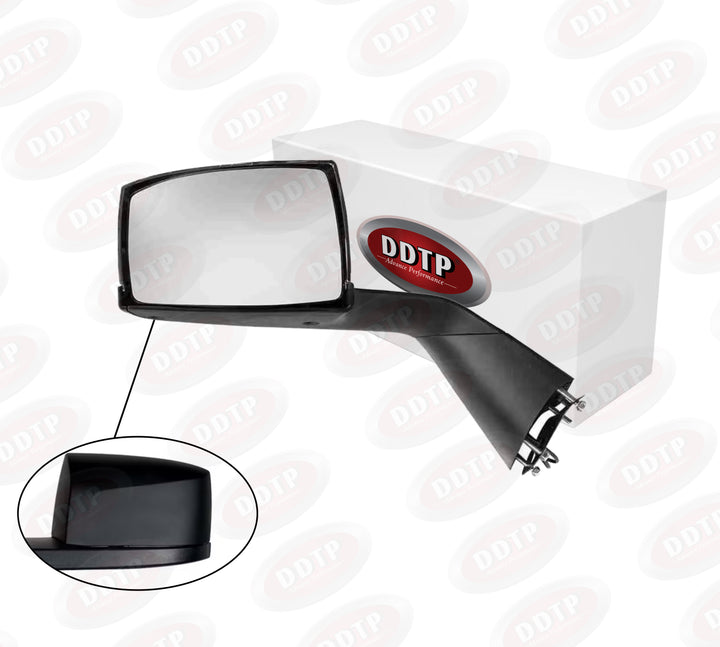 Black RH Volvo Hood Mirror w/ Mounting Kit (2004-2014)