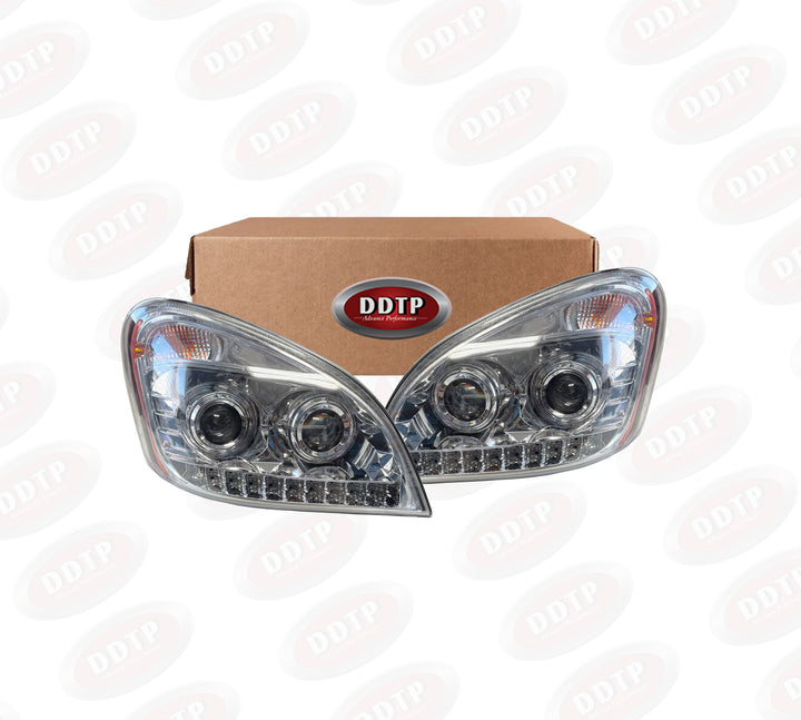 Headlamp LED High Performance W/ Optical Lens & Bulbs Set (1 RH + 1 LH)(Cascadia 08-17)(A06-51907-006, A06-51907-007)