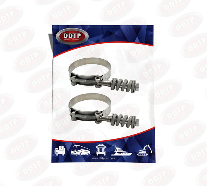 Clamp Spring Loaded T-Bolt 300SS 3/4 Band 4.25 to 4.56" (108-115.9MM)(75 in-lbs)(Set of 2)