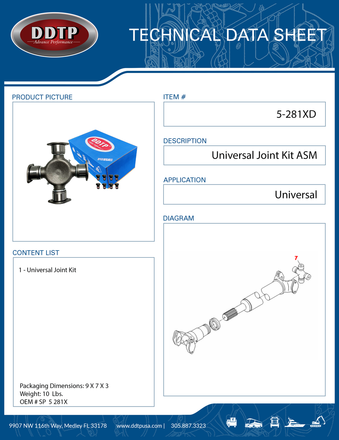 Universal Joint Kit ( 5-281XD )