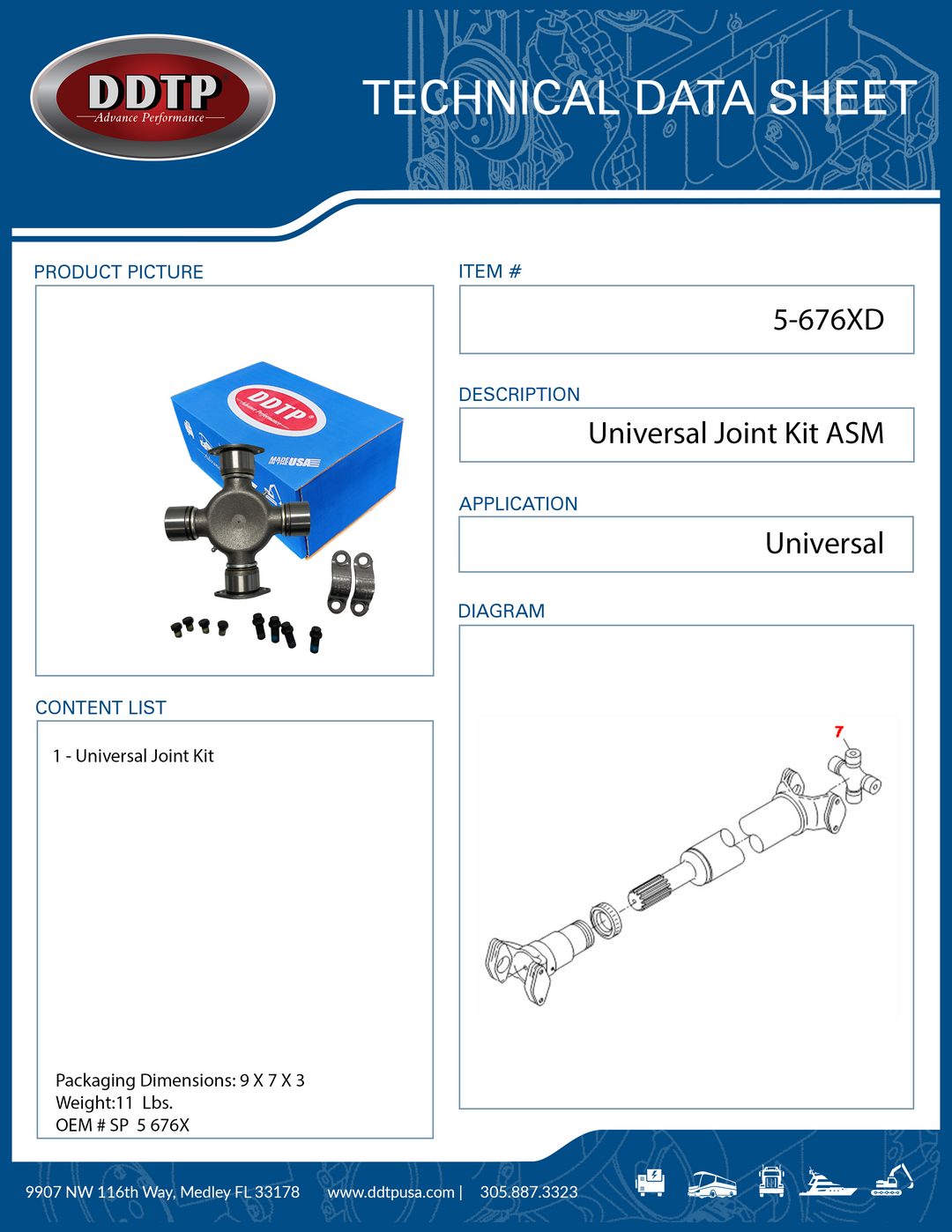 Universal Joint Kit ( 5-676XD )