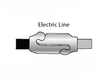 ABS Green Coiled Cable with Standard Jacked-zinc Plugs 15' Tractor Plug Straight, Trailer Plug Angled ( 4C115D )