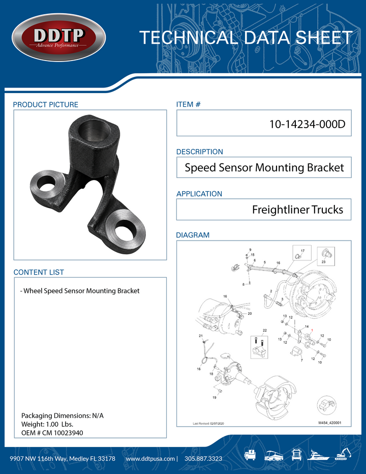 Wheel Speed Sensor Mounting Bracket